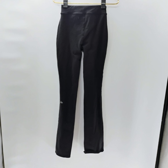 Alo Yoga Airbrush 7/8 High Waist Flutter Legging Black Stretch Women's Size XS - Picture 9 of 11